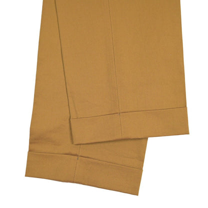 BERWICH “VULCANO Z” コットン100% ノータックチノパンツ (ソラーロ) ブラウン(okra) 48 | GUARDAROBA MILANO OFFICIAL STORE