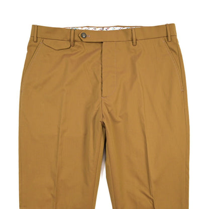 BERWICH “VULCANO Z” コットン100% ノータックチノパンツ (ソラーロ) ブラウン(okra) 48 | GUARDAROBA MILANO OFFICIAL STORE
