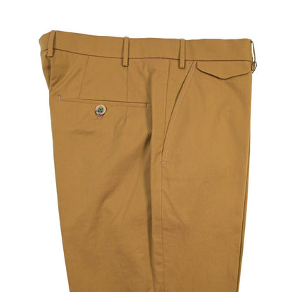 BERWICH “VULCANO Z” コットン100% ノータックチノパンツ (ソラーロ) ブラウン(okra) 48 | GUARDAROBA MILANO OFFICIAL STORE