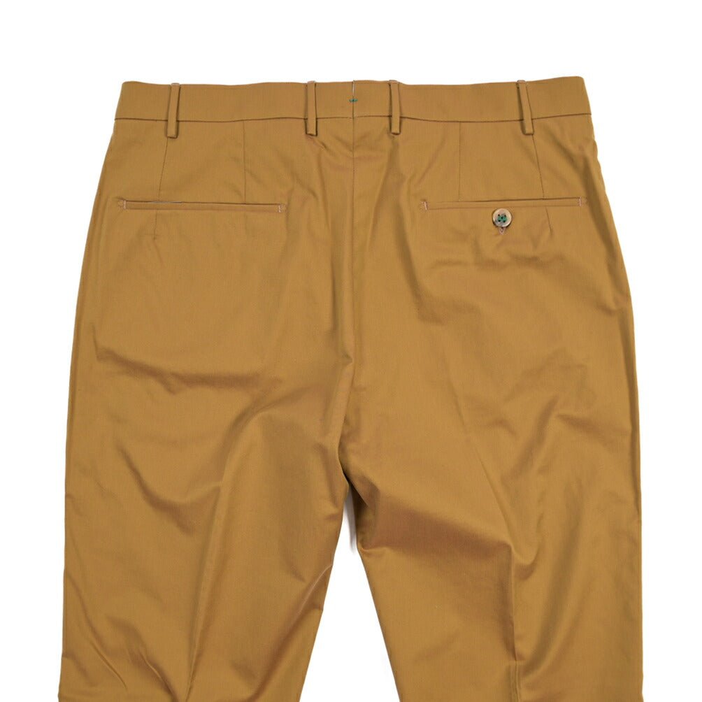 BERWICH “VULCANO Z” コットン100% ノータックチノパンツ (ソラーロ) ブラウン(okra) 48 | GUARDAROBA MILANO OFFICIAL STORE