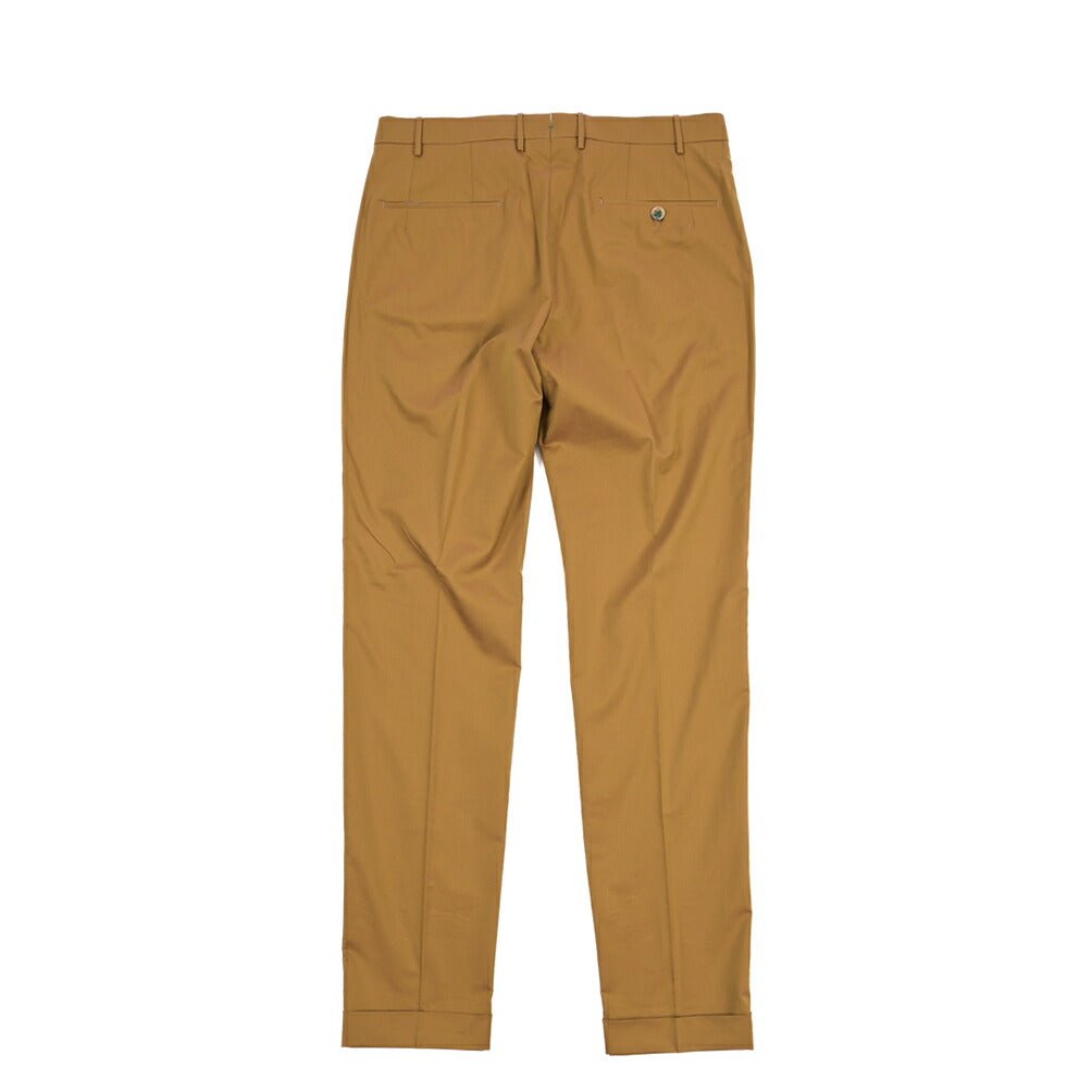 BERWICH “VULCANO Z” コットン100% ノータックチノパンツ (ソラーロ) ブラウン(okra) 48 | GUARDAROBA MILANO OFFICIAL STORE
