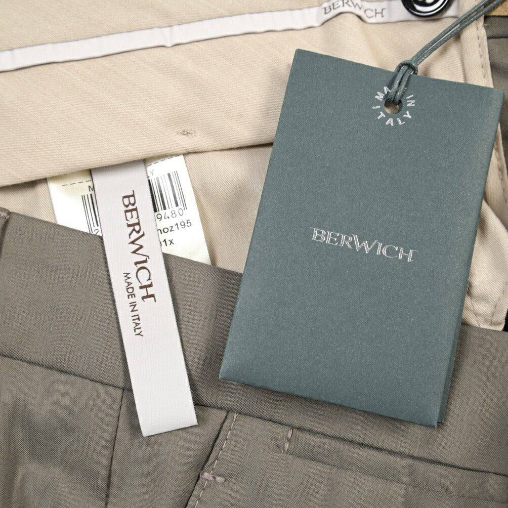 BERWICH “VULCANO Z 195” ストレッチウール ノータックスラックス グレージュ(greige) 46 | GUARDAROBA MILANO OFFICIAL STORE