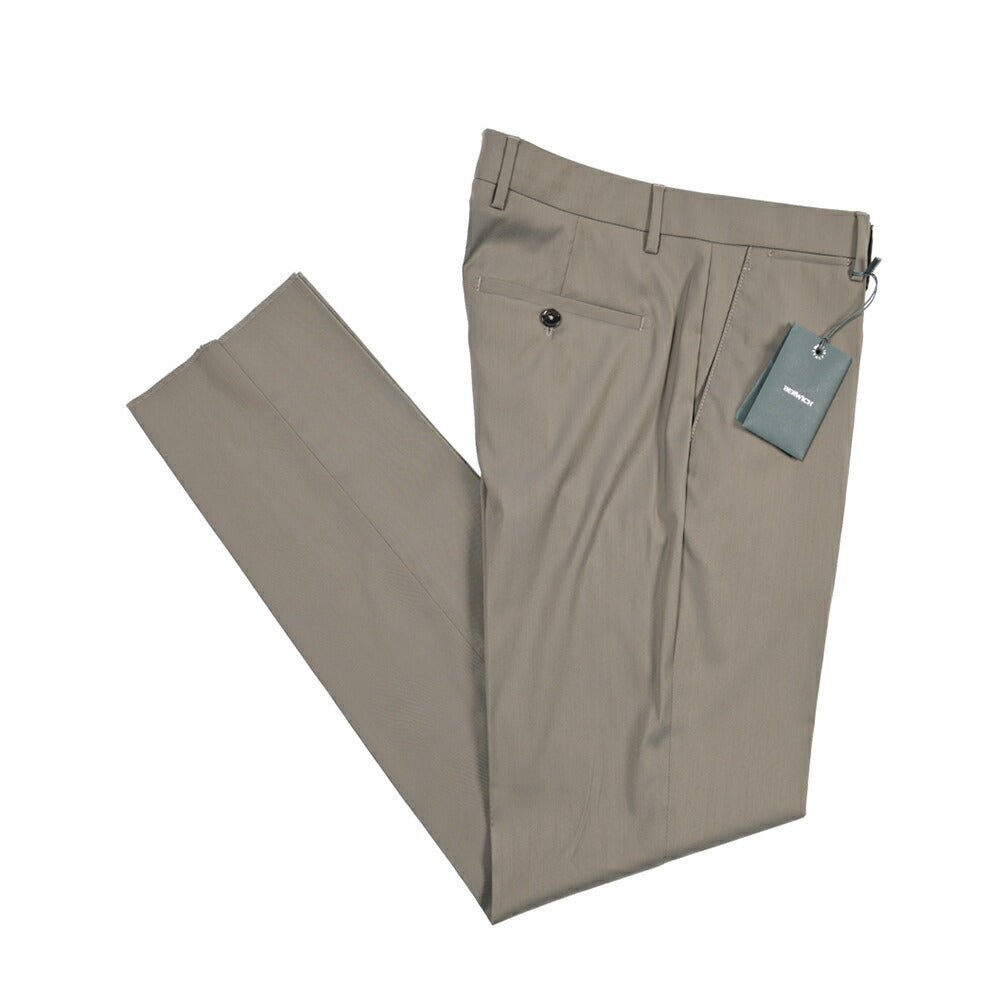 BERWICH “VULCANO Z 195” ストレッチウール ノータックスラックス グレージュ(greige) 46 | GUARDAROBA MILANO OFFICIAL STORE