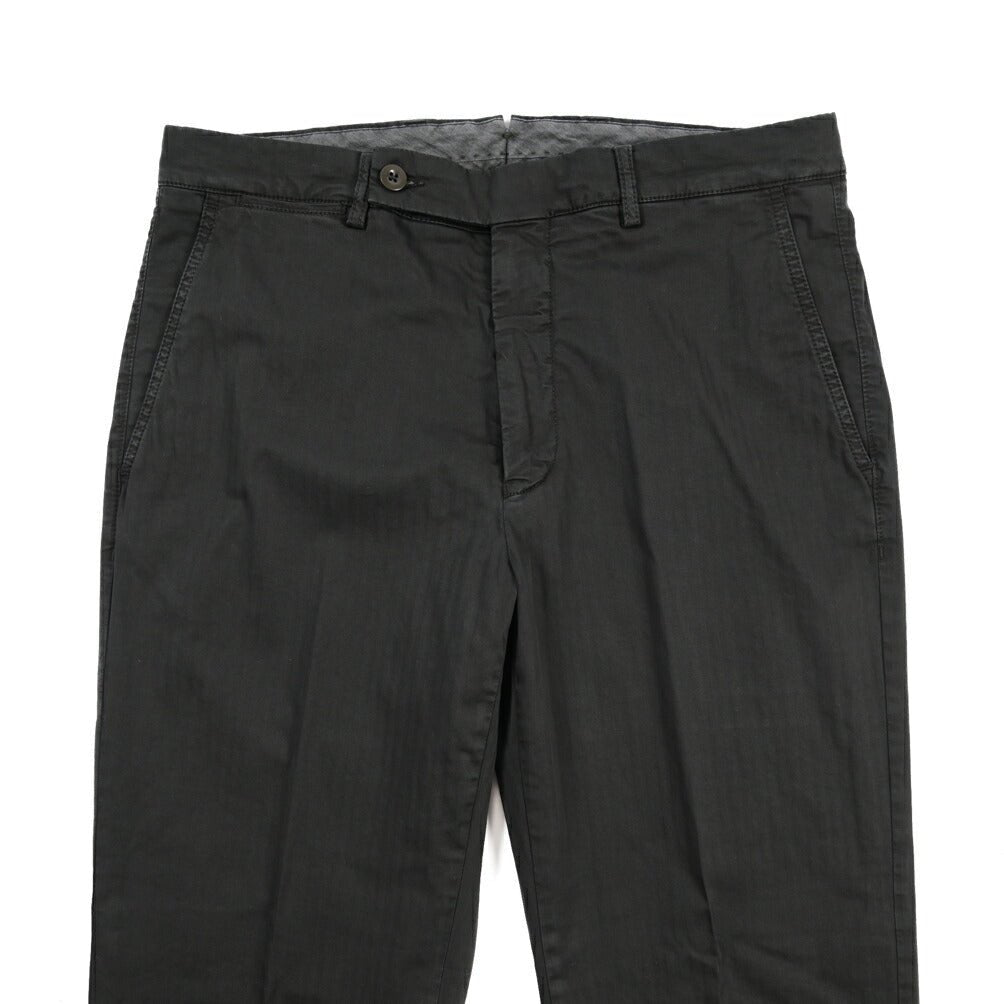 BERWICH “VULCANO Z 195-GD” ストレッチコットン ノータックチノパンツ ブラック(old999) 46 | GUARDAROBA MILANO OFFICIAL STORE