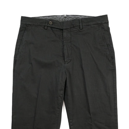 BERWICH “VULCANO Z 195-GD” ストレッチコットン ノータックチノパンツ ブラック(old999) 46 | GUARDAROBA MILANO OFFICIAL STORE