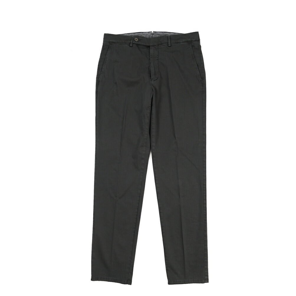 BERWICH “VULCANO Z 195-GD” ストレッチコットン ノータックチノパンツ ブラック(old999) 46 | GUARDAROBA MILANO OFFICIAL STORE