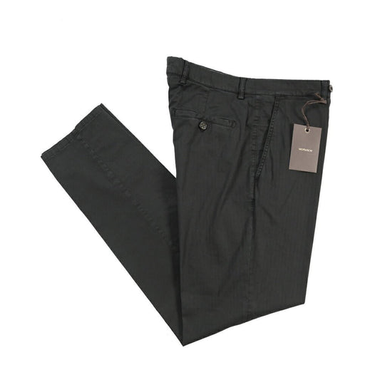 BERWICH “VULCANO Z 195-GD” ストレッチコットン ノータックチノパンツ ブラック(old999) 46 | GUARDAROBA MILANO OFFICIAL STORE