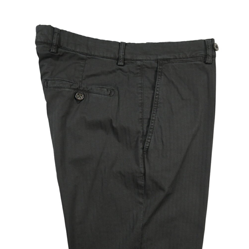 BERWICH “VULCANO Z 195-GD” ストレッチコットン ノータックチノパンツ ブラック(old999) 46 | GUARDAROBA MILANO OFFICIAL STORE