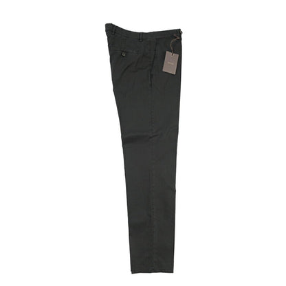 BERWICH “VULCANO Z 195-GD” ストレッチコットン ノータックチノパンツ ブラック(old999) 46 | GUARDAROBA MILANO OFFICIAL STORE