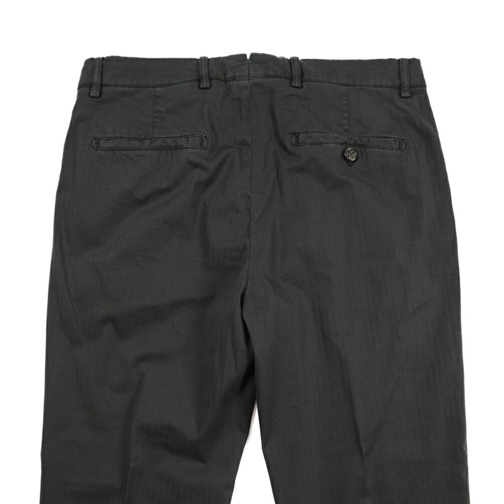 BERWICH “VULCANO Z 195-GD” ストレッチコットン ノータックチノパンツ ブラック(old999) 46 | GUARDAROBA MILANO OFFICIAL STORE
