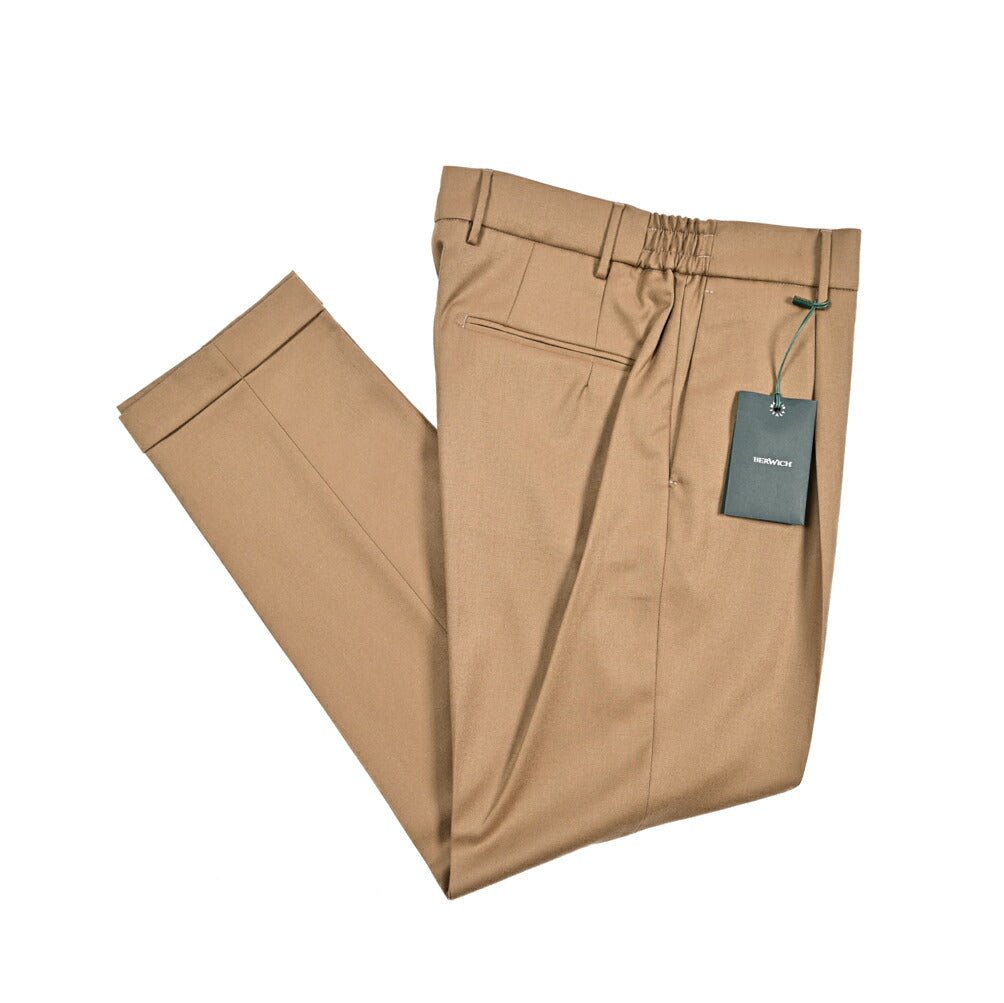 BERWICH "XRETRO" ヴァージンウール100% ワンタックスラックス｜433509-44｜GUARDAROBA MILANO OFFICIAL STORE