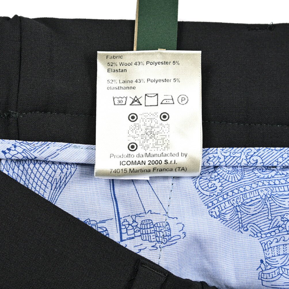 BERWICH "XRETRO" ポリエステル混ウール ワンタックストレッチスラックス｜424654 - 50｜GUARDAROBA MILANO OFFICIAL STORE