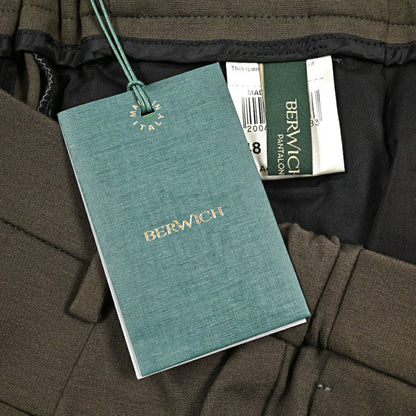BERWICH “XRETRO” ビスコース混 ワンタックイージースラックス カーキグリーン(army) 46 | GUARDAROBA MILANO OFFICIAL STORE