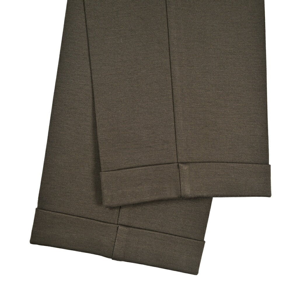 BERWICH “XRETRO” ビスコース混 ワンタックイージースラックス カーキグリーン(army) 46 | GUARDAROBA MILANO OFFICIAL STORE