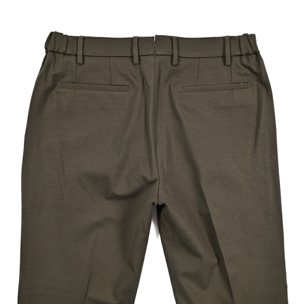BERWICH “XRETRO” ビスコース混 ワンタックイージースラックス カーキグリーン(army) 46 | GUARDAROBA MILANO OFFICIAL STORE