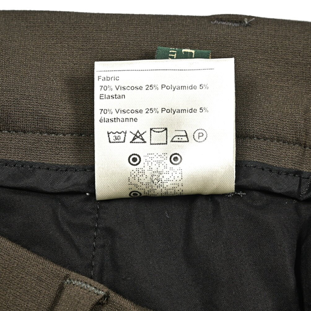 BERWICH “XRETRO” ビスコース混 ワンタックイージースラックス カーキグリーン(army) 46 | GUARDAROBA MILANO OFFICIAL STORE