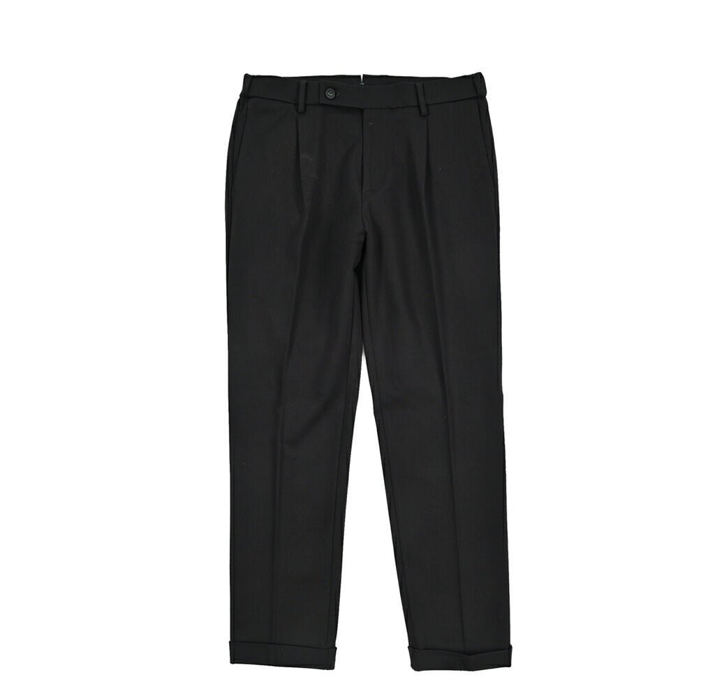 BERWICH “XRETRO” ビスコース混 ワンタックイージースラックス ブラック(black) 46 | GUARDAROBA MILANO OFFICIAL STORE