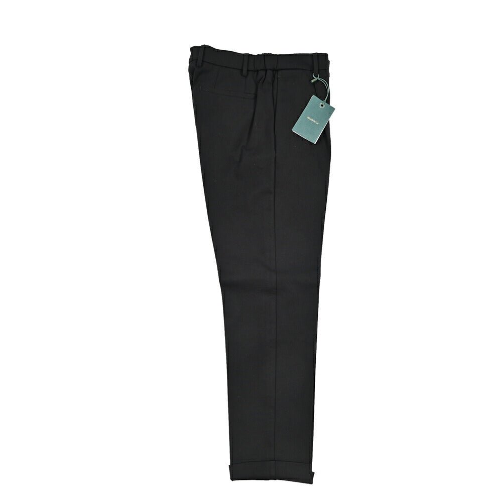 BERWICH “XRETRO” ビスコース混 ワンタックイージースラックス ブラック(black) 46 | GUARDAROBA MILANO OFFICIAL STORE