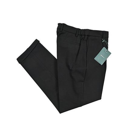 BERWICH “XRETRO” ビスコース混 ワンタックイージースラックス ブラック(black) 46 | GUARDAROBA MILANO OFFICIAL STORE