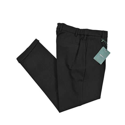BERWICH “XRETRO” ビスコース混 ワンタックイージースラックス ブラック(black) 46 | GUARDAROBA MILANO OFFICIAL STORE
