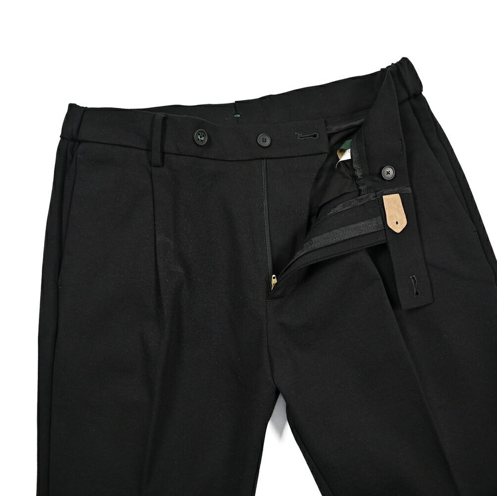 BERWICH “XRETRO” ビスコース混 ワンタックイージースラックス ブラック(black) 46 | GUARDAROBA MILANO OFFICIAL STORE