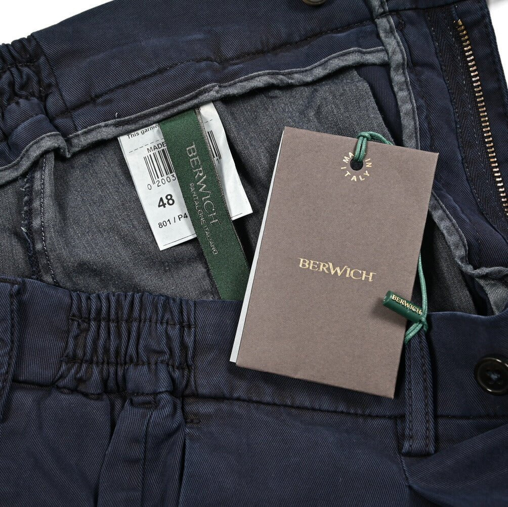 BERWICH "XRETRO - GD" ストレッチコットン ワンタックパンツ (製品染め)｜425443 - 46｜GUARDAROBA MILANO OFFICIAL STORE