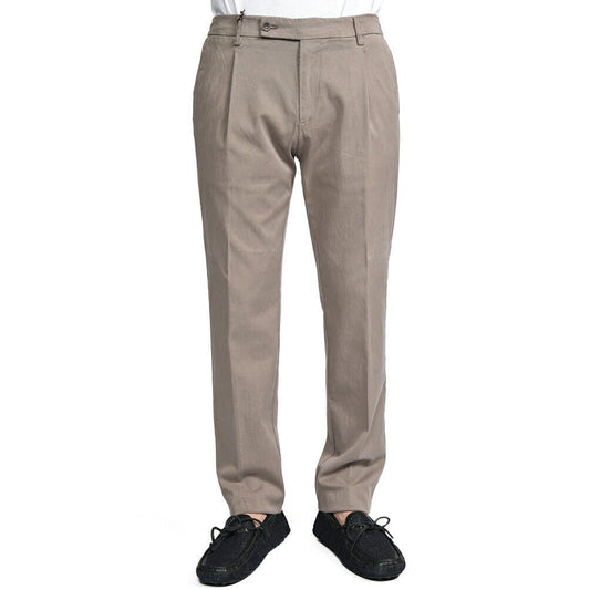 BERWICH "XRETRO - GD" リヨセル混コットン ワンタックイージーパンツ グレージュ(mandorlo4627) 46 | GUARDAROBA MILANO OFFICIAL STORE