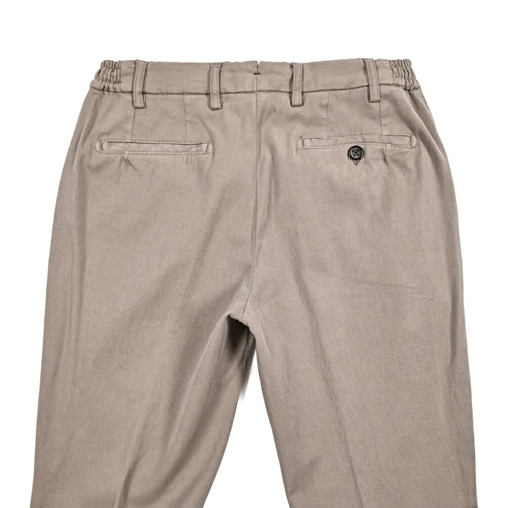 BERWICH "XRETRO - GD" リヨセル混コットン ワンタックイージーパンツ グレージュ(mandorlo4627) 46 | GUARDAROBA MILANO OFFICIAL STORE