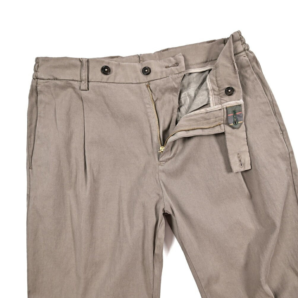 BERWICH "XRETRO - GD" リヨセル混コットン ワンタックイージーパンツ グレージュ(mandorlo4627) 46 | GUARDAROBA MILANO OFFICIAL STORE