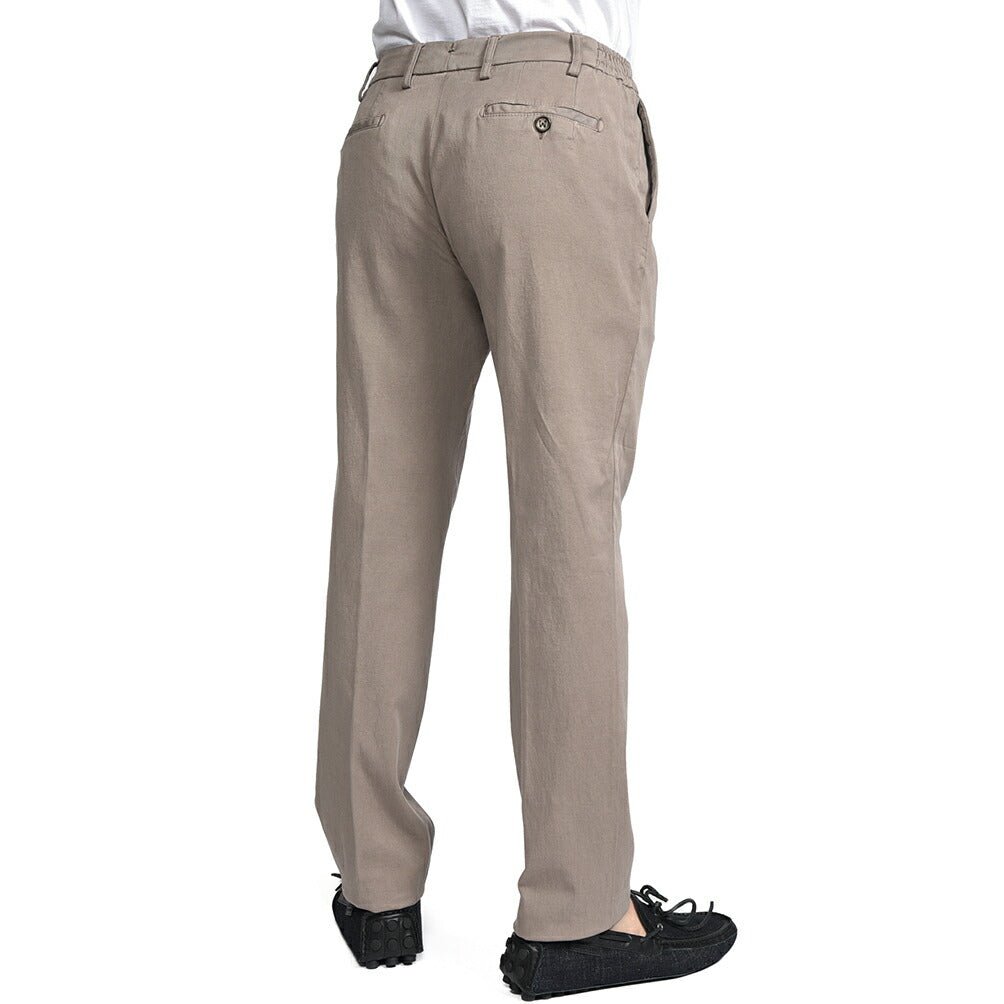BERWICH "XRETRO - GD" リヨセル混コットン ワンタックイージーパンツ グレージュ(mandorlo4627) 46 | GUARDAROBA MILANO OFFICIAL STORE