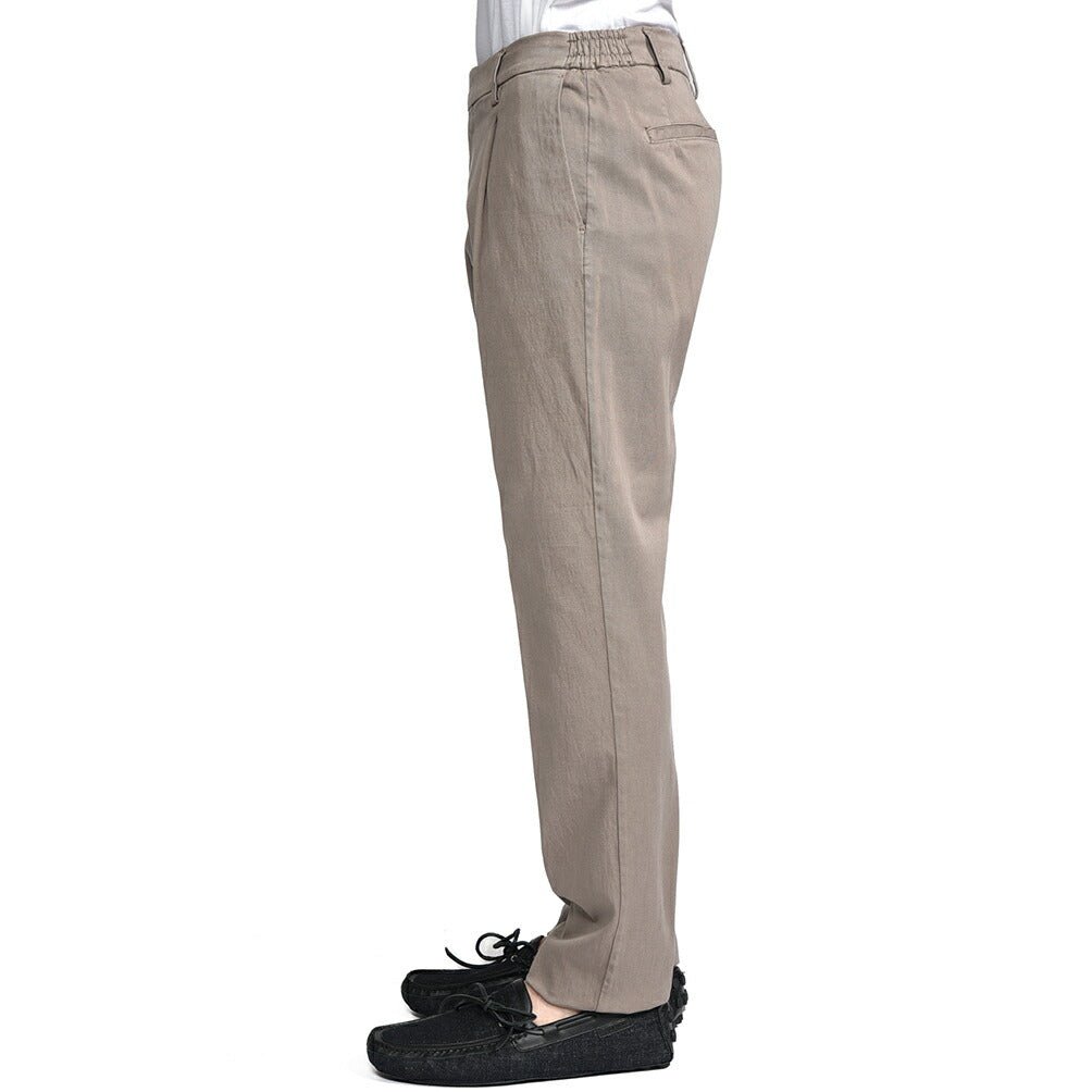 BERWICH "XRETRO - GD" リヨセル混コットン ワンタックイージーパンツ グレージュ(mandorlo4627) 46 | GUARDAROBA MILANO OFFICIAL STORE
