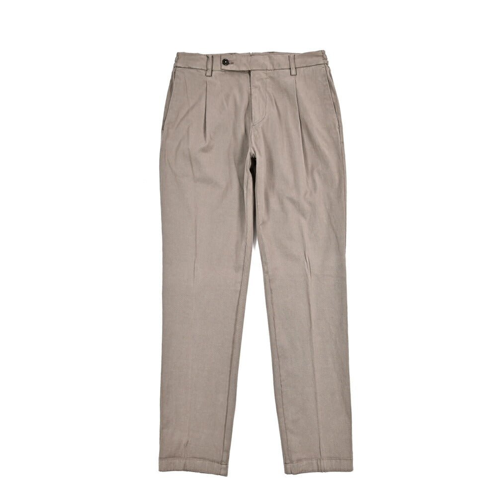 BERWICH "XRETRO - GD" リヨセル混コットン ワンタックイージーパンツ グレージュ(mandorlo4627) 46 | GUARDAROBA MILANO OFFICIAL STORE