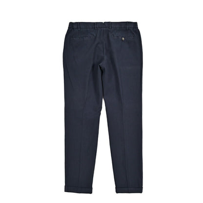 BERWICH "XRETRO - GD" ストレッチコットン ワンタックパンツ ネイビー(navy665) 52 | GUARDAROBA MILANO OFFICIAL STORE