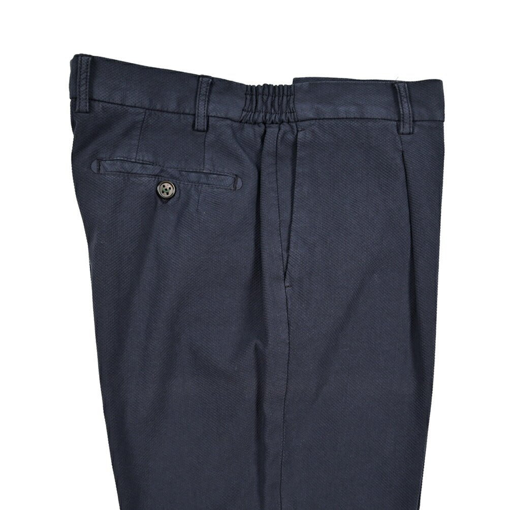 BERWICH "XRETRO - GD" ストレッチコットン ワンタックパンツ ネイビー(navy665) 52 | GUARDAROBA MILANO OFFICIAL STORE
