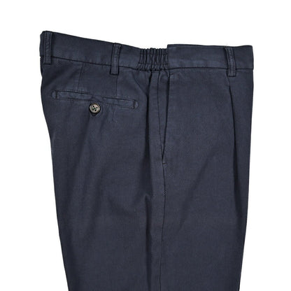 BERWICH "XRETRO - GD" ストレッチコットン ワンタックパンツ ネイビー(navy665) 52 | GUARDAROBA MILANO OFFICIAL STORE