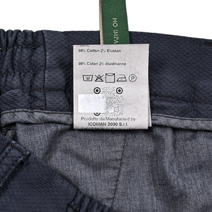 BERWICH "XRETRO - GD" ストレッチコットン ワンタックパンツ ネイビー(navy665) 52 | GUARDAROBA MILANO OFFICIAL STORE