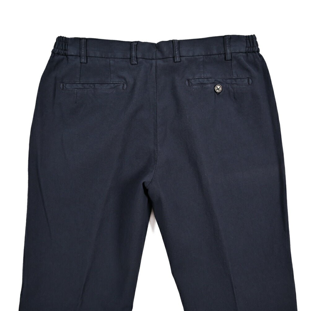BERWICH "XRETRO - GD" ストレッチコットン ワンタックパンツ ネイビー(navy665) 52 | GUARDAROBA MILANO OFFICIAL STORE