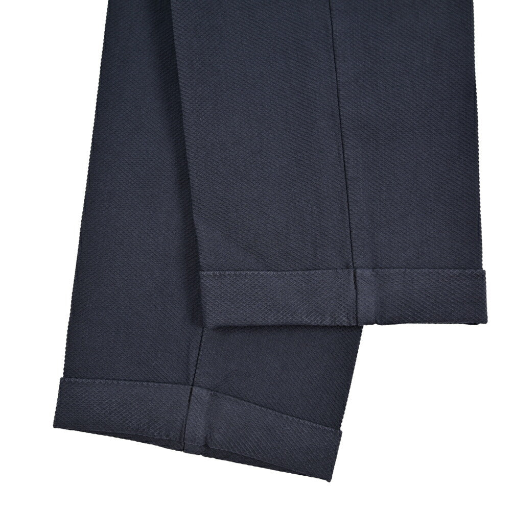 BERWICH "XRETRO - GD" ストレッチコットン ワンタックパンツ ネイビー(navy665) 52 | GUARDAROBA MILANO OFFICIAL STORE