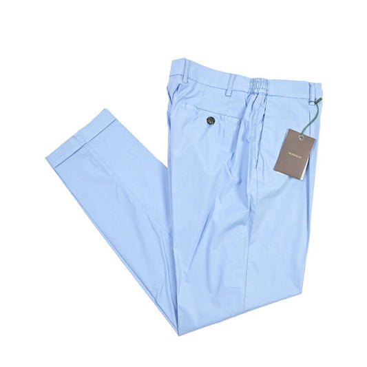 BERWICH “XRETRO-GD” ストレッチコットン ワンタックパンツ ライトブルー(azzurro213) 52 | GUARDAROBA MILANO OFFICIAL STORE