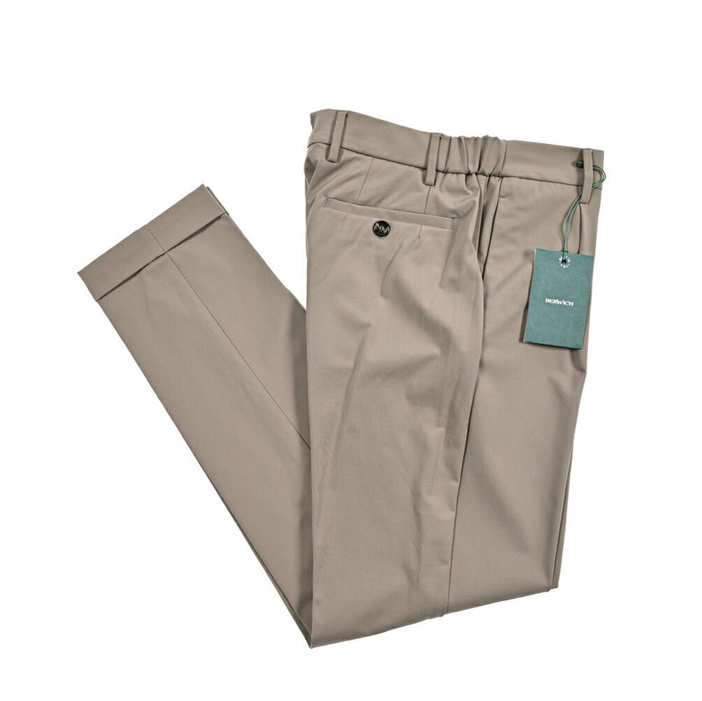 BERWICH "XRETRO LONG" ストレッチナイロン ワンタックイージーパンツ｜433971-46｜GUARDAROBA MILANO OFFICIAL STORE