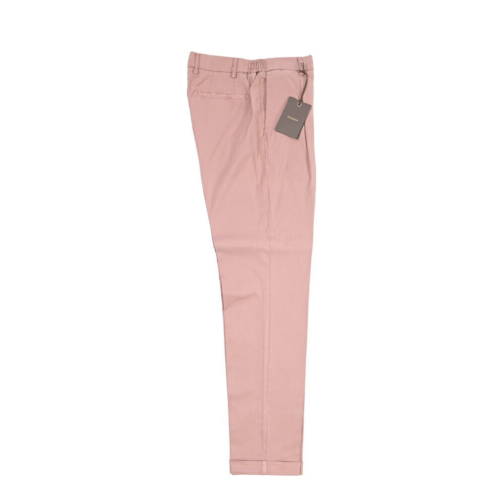 BERWICH “XRETRO LONG-GD” リヨセル混コットン ワンタックパンツ ピンク(rosa474) 50 | GUARDAROBA MILANO OFFICIAL STORE
