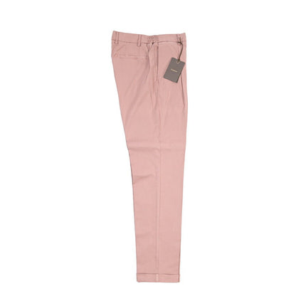 BERWICH “XRETRO LONG-GD” リヨセル混コットン ワンタックパンツ ピンク(rosa474) 50 | GUARDAROBA MILANO OFFICIAL STORE
