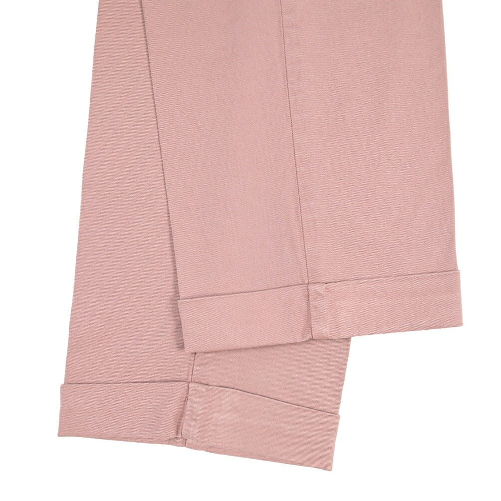 BERWICH “XRETRO LONG-GD” リヨセル混コットン ワンタックパンツ ピンク(rosa474) 50 | GUARDAROBA MILANO OFFICIAL STORE