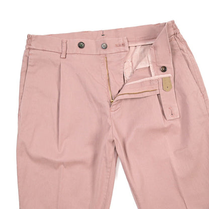 BERWICH “XRETRO LONG-GD” リヨセル混コットン ワンタックパンツ ピンク(rosa474) 50 | GUARDAROBA MILANO OFFICIAL STORE