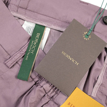 BERWICH “XRETRO LONG-GD” リヨセル混コットン ワンタックパンツ パープル(cipolla502) 52 | GUARDAROBA MILANO OFFICIAL STORE