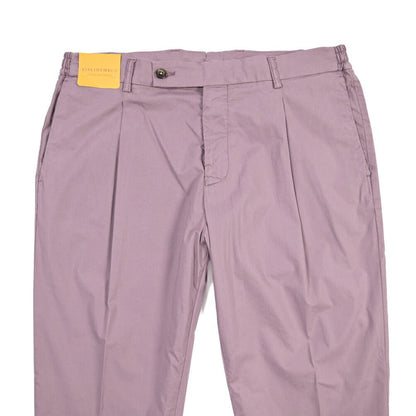 BERWICH “XRETRO LONG-GD” リヨセル混コットン ワンタックパンツ パープル(cipolla502) 52 | GUARDAROBA MILANO OFFICIAL STORE
