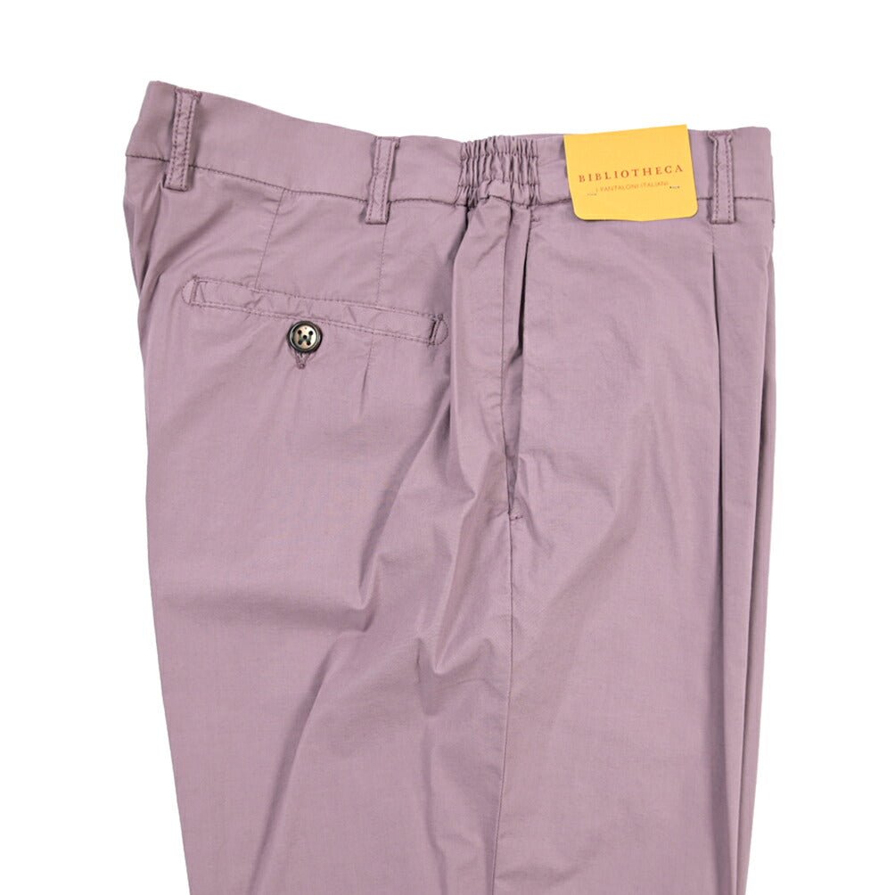 BERWICH “XRETRO LONG-GD” リヨセル混コットン ワンタックパンツ パープル(cipolla502) 52 | GUARDAROBA MILANO OFFICIAL STORE