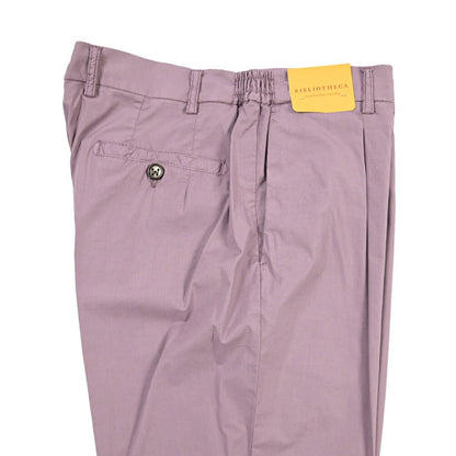 BERWICH “XRETRO LONG-GD” リヨセル混コットン ワンタックパンツ パープル(cipolla502) 52 | GUARDAROBA MILANO OFFICIAL STORE