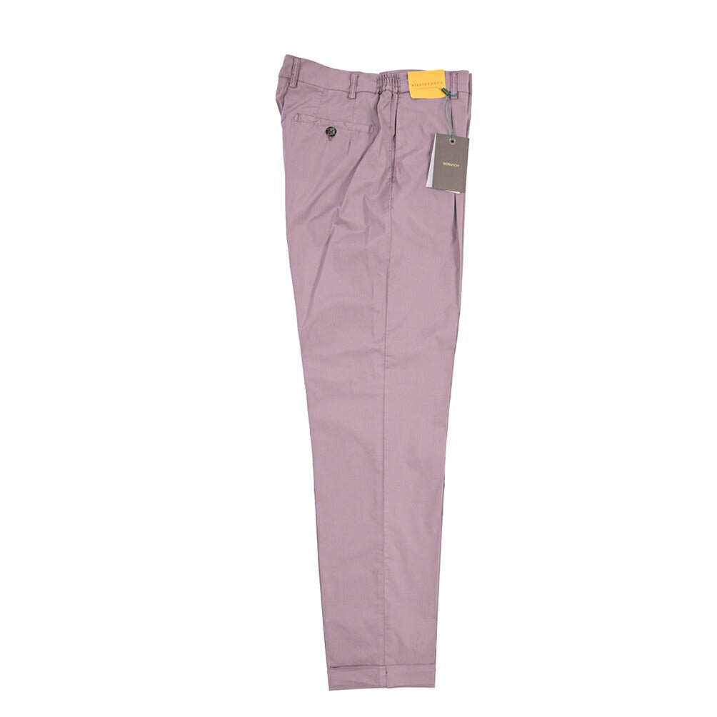 BERWICH “XRETRO LONG-GD” リヨセル混コットン ワンタックパンツ パープル(cipolla502) 52 | GUARDAROBA MILANO OFFICIAL STORE