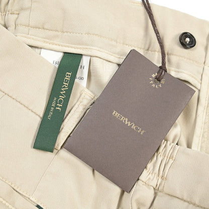 BERWICH “XRETRO LONG-GD” リヨセル混コットン ワンタックパンツ ベージュ(sabbia1217) 46 | GUARDAROBA MILANO OFFICIAL STORE